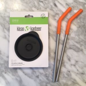 Klean Kanteen Lid & 2 Straws